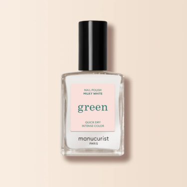 manicurist milky white green nail polish