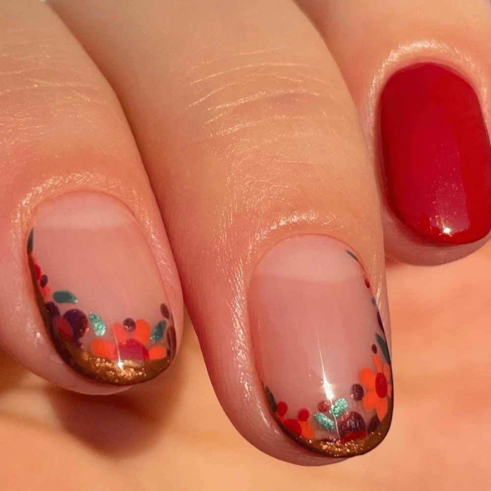 combo baby french nails