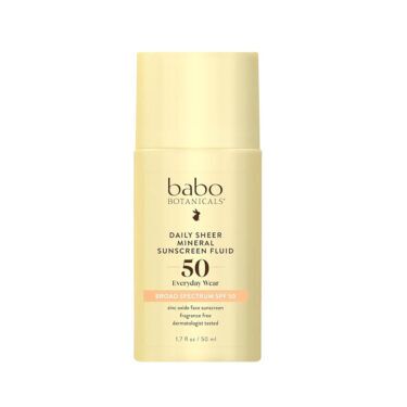 babo botanicals daily sheer mineral sunscreen fluid
