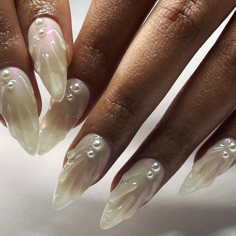 shell stiletto nails