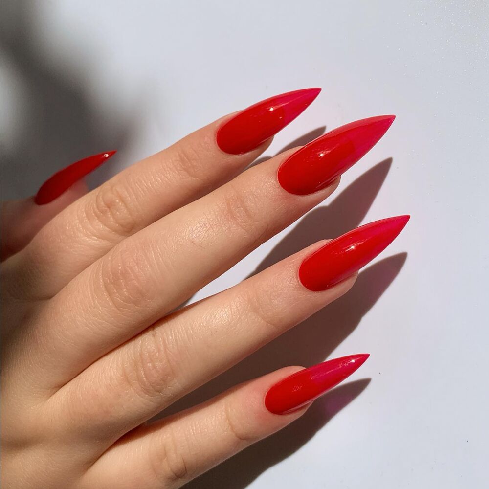 red stiletto nails